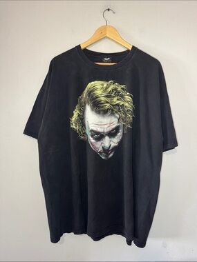 Vintage The Dark Knight Batman Joker Movie Promotion T-Shirt / XXL / 2008